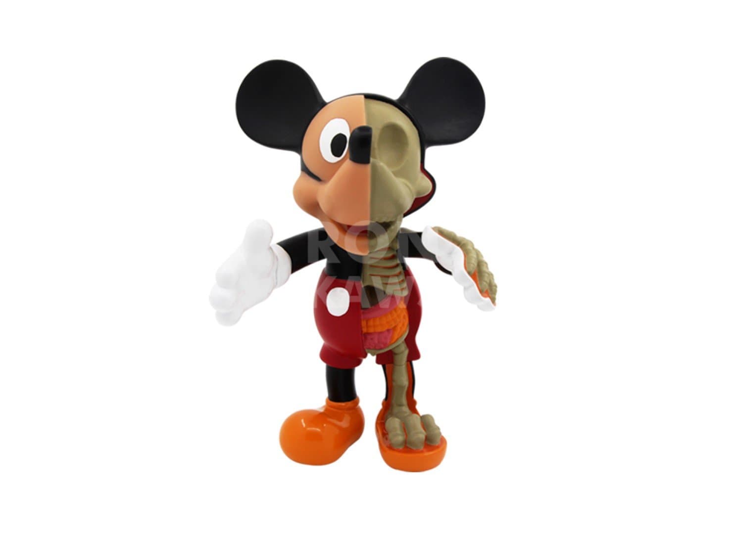 KawJumbo Mickey Rat Luminous Effect 25 cm KAWS BFF Dissected Companion Original Fake Art Toys Action Figure Figurine Plush Doll Toy Model Statue Accessories Collection Morden Gift