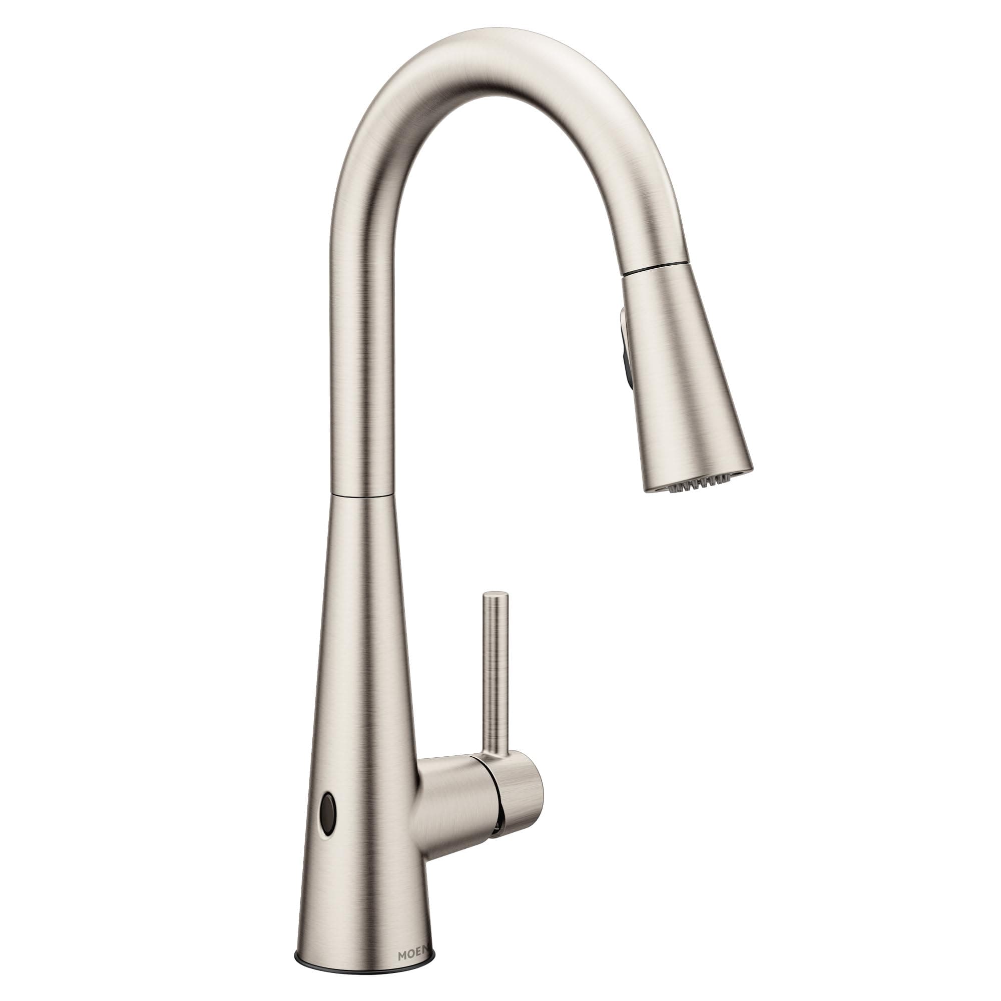 Moen Sleek Spot Resist Stainless Motionsense Wave Sensor Touchless One-Handle High Arc Pulldown Modern Kitchen Faucet Featuring Power Clean, 7864EWSRS