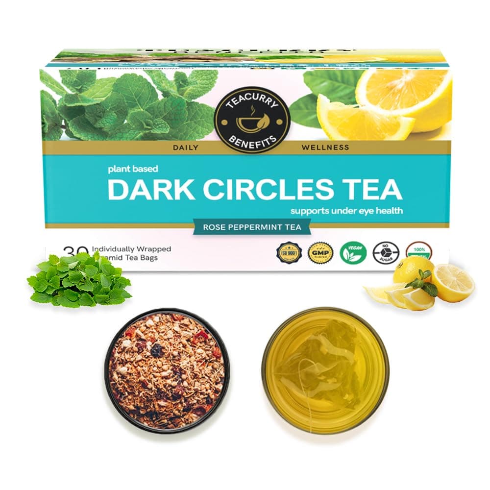 TEACURRY Dark Circles Tea (1 Month Pack | 30 Tea Bags) - Helps in Skin Nourishment and Helps to reduce Dark circles