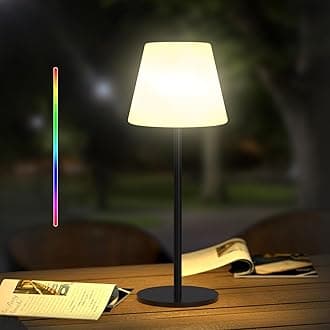 Gewiny Outdoor Table Lamp,Battery Operated Cordless Table Lamp,Outdoor Lamps ...