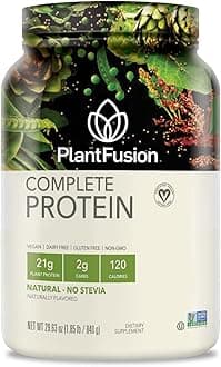 Complete Vegan Protein Powder - Plant Based Protein Powder With BCAAs, Digestive Enzymes and Pea Protein - Keto, Gluten Free, Non-Dairy, No Sugar, Non-GMO - Natural-No Stevia 1.85 lb