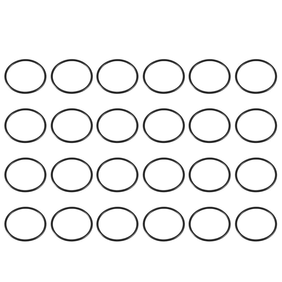 sourcingmap Nitrile Rubber O-Rings 38mm OD 34mm ID 2mm Width, Metric Sealing Gasket, Pack of 24