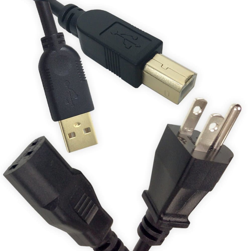 Ipax 15Ft Long USB Printer Cable AC Power Cord Compatible with for Brother MFC-7860DW MFC-9970CDW MFC-9130CW MFC-9340CDW MFC-L5700DW MFC-L5800DW