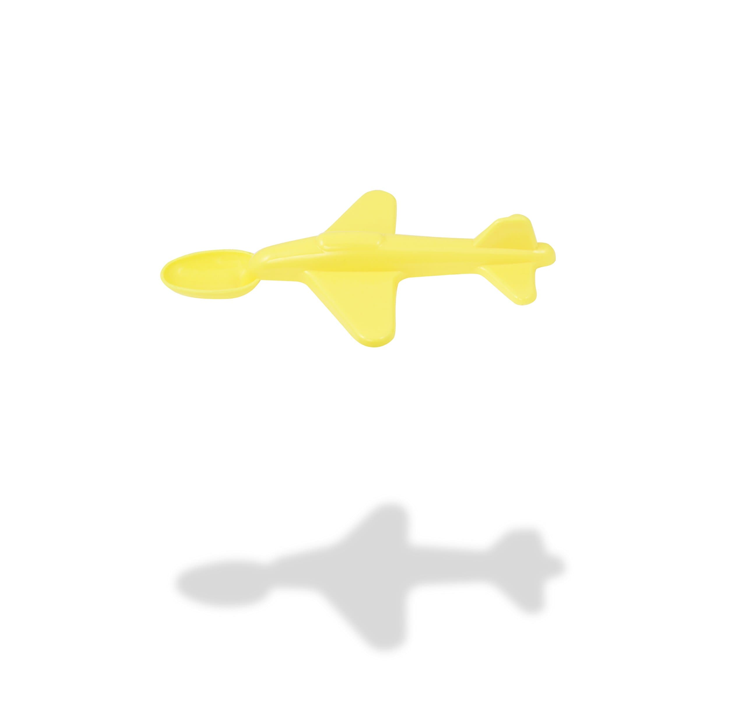 Neon Kids Airplane Spoon, Color Yellow