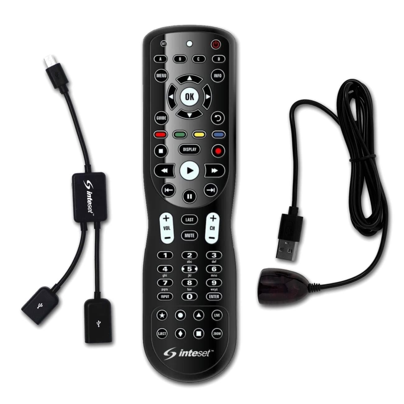 INT422 Universal Remote with IReTV and Custom OTG Y Cable for F-TV