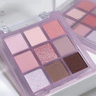 Eyeshadow Palette Makeup- 9 Colors Rose Gold Dark Brown Colorful Eyeshadow Palette Matte Shimmer Korean Natural Eye Shadow palettes Highly Pigmented Naturing-Looking Long Lasting (20#)