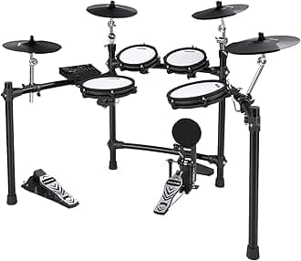 NU-X | DM-310 Digital Drum Kit: Advanced Mesh Pad System with Dual-Zone Triggers, Bluetooth Connectivity, and USB MIDI/Audio Integration for Versatile Performance and Recording
