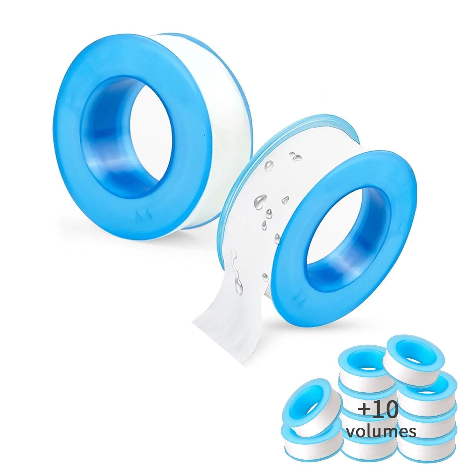 GCQ Teflon Tape, Thread Seal Tapes,PTFE Thread Seal Tape for Plumbers Sealant Tape for Leak Water Pipe Thread 1/2 inch x 500 inch (10 Pack/White)