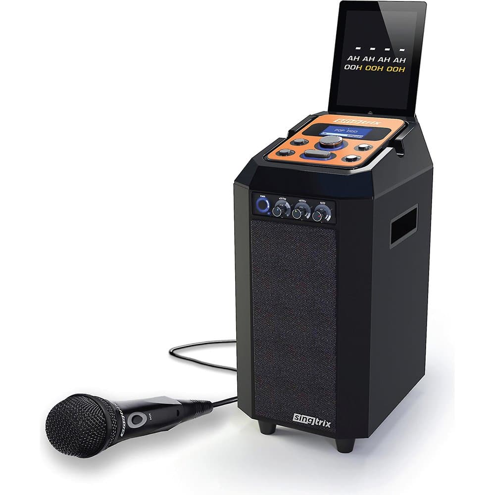 Singtrix Family Party Bundle Second Edition Karaoke Machine for Kids and Adults as seen on Shark Tank – Includes Microphone, Speaker and Pro Voice Tuning Technology and Effects, Black (SGTXCOMBO2)