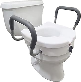 Toilet Seat E-Z Lock w/Arms Adjustable Handle Width