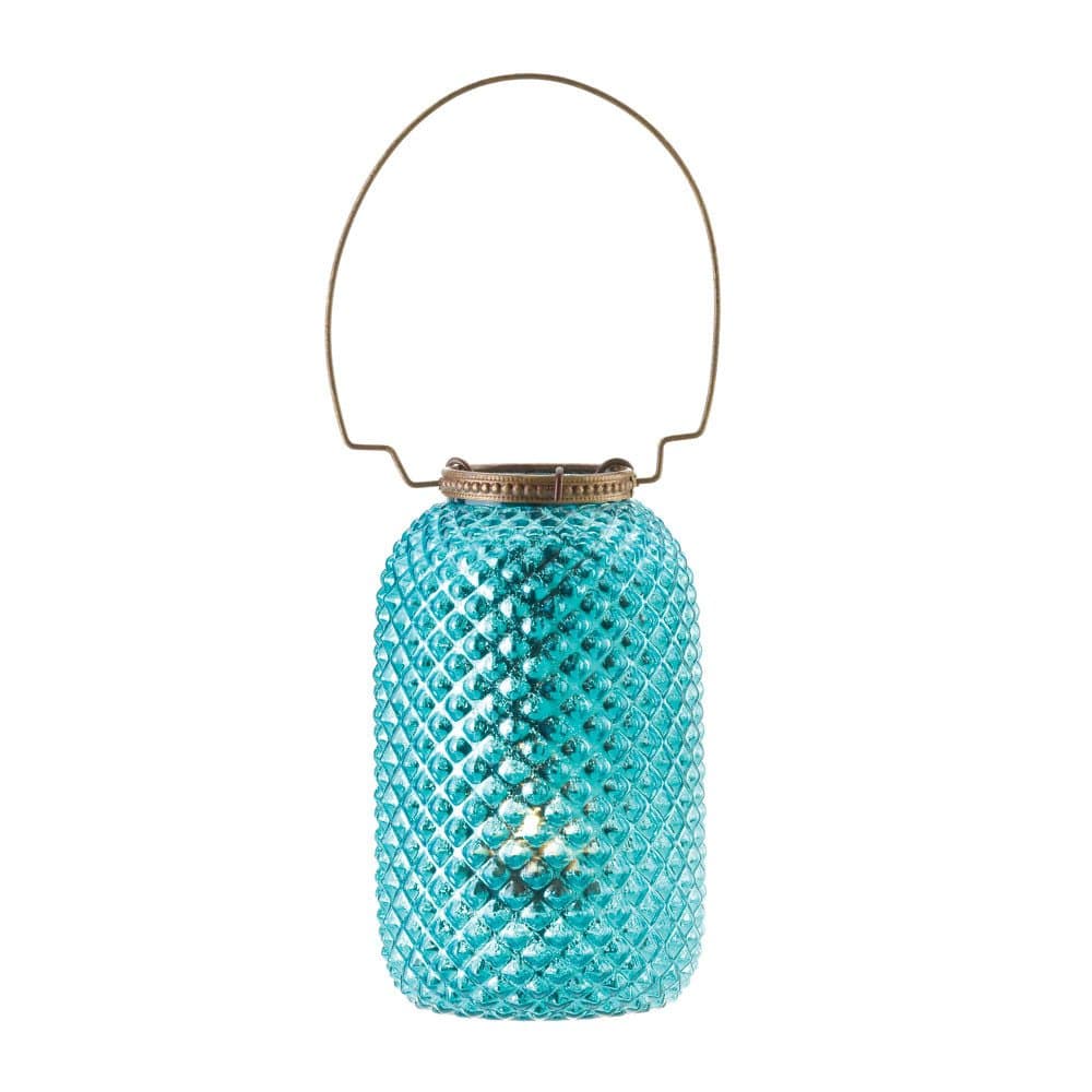 Home Locomotion 10015199 Blue Diamond Candle Lantern