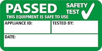 Pack of 100 PAT Safety Test Passed Self Adhesive Vinyl Stickers for Electrical Testing Each Sticker is 50 Millimeters by 25 Millimeters