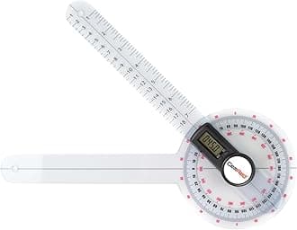 12" Digital Goniometer 360 Degree Physical Therapy Plastic Protractor for Joint Range of Motion ROM Measurement