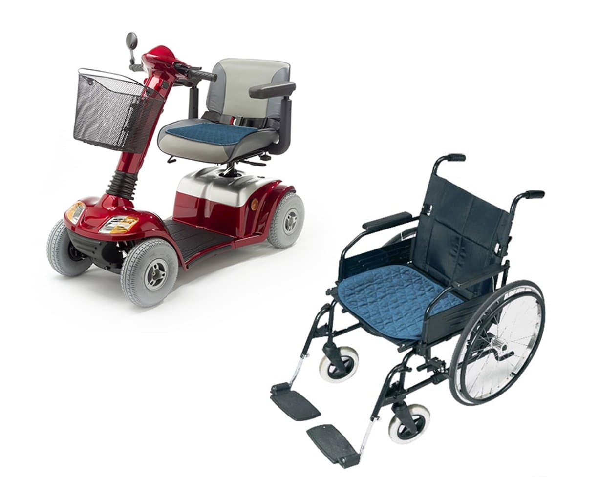 Americare 1 Pack Washable Waterproof Seat Protector Pads, 21" x 22" Reusable Seat Cover, Furniture Protection for Protection for Elderly Seniors, Kids, Pets, Ultra Absorbent Pee Pads (Blue)