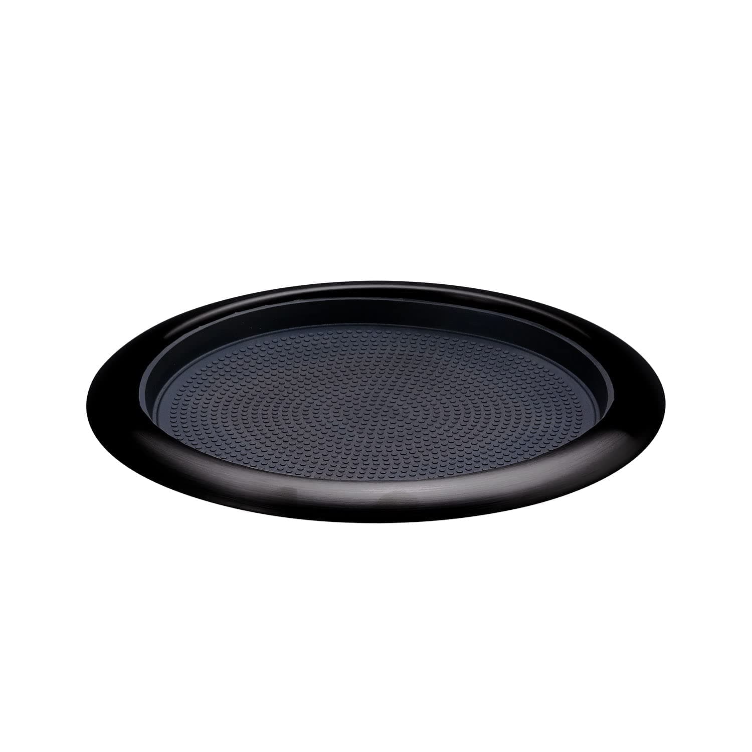 Service IdeasService Ideas TR119RIBX Tray with Removable Insert, 9" Round, Stainless Steel, Black Onyx