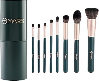 MARS Tools of Titan Brush Set of 8 with Holder | Face & Eyes Makeup Brush Set with Ultra Soft Bristles (PACK OF 8)