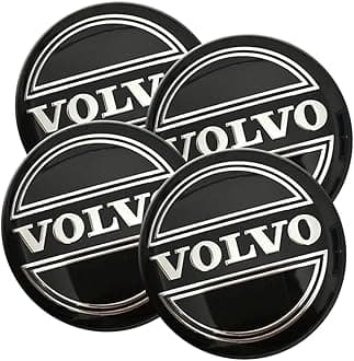 4PCS Wheel Center Caps for Volvo S90 S60 XC60 XC40 XC90 V40 V60 S60 S80, 65mm/2.55" Car Wheel Hub Caps ABS Rim Center Hub Cover (Black)