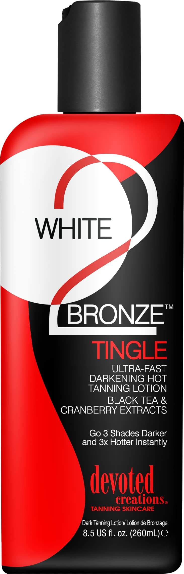 White 2 Bronze, Tingle, Ultra Fast, Darkening Lotion 8.5 oz.