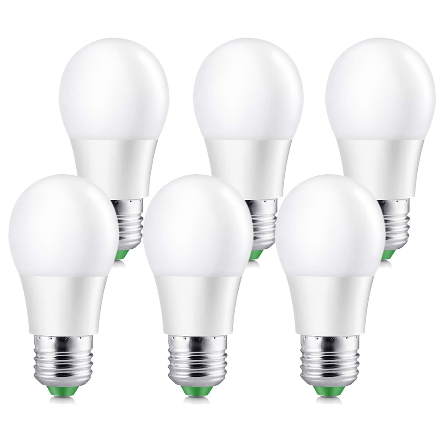 Elrigs A15 LED Bulb, 5W (40 Watt Equivalent), Cool White (6000K), E26 Base, Non-Dimmable, Work with 110V/220V, 450lm, Pack of 6