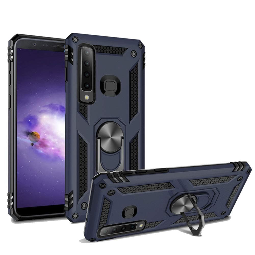 Case for Samsung Galaxy A9 2018 Case,Galaxy A9s Armor Case Hybrid Dual Layer 360 Degree Rotating Kickstand Phone Protective for Samsung Galaxy A9 Star pro(Blue)
