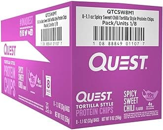 Quest Tortilla Style Protein Chips - Spicy Sweet Chili (8 Bags)