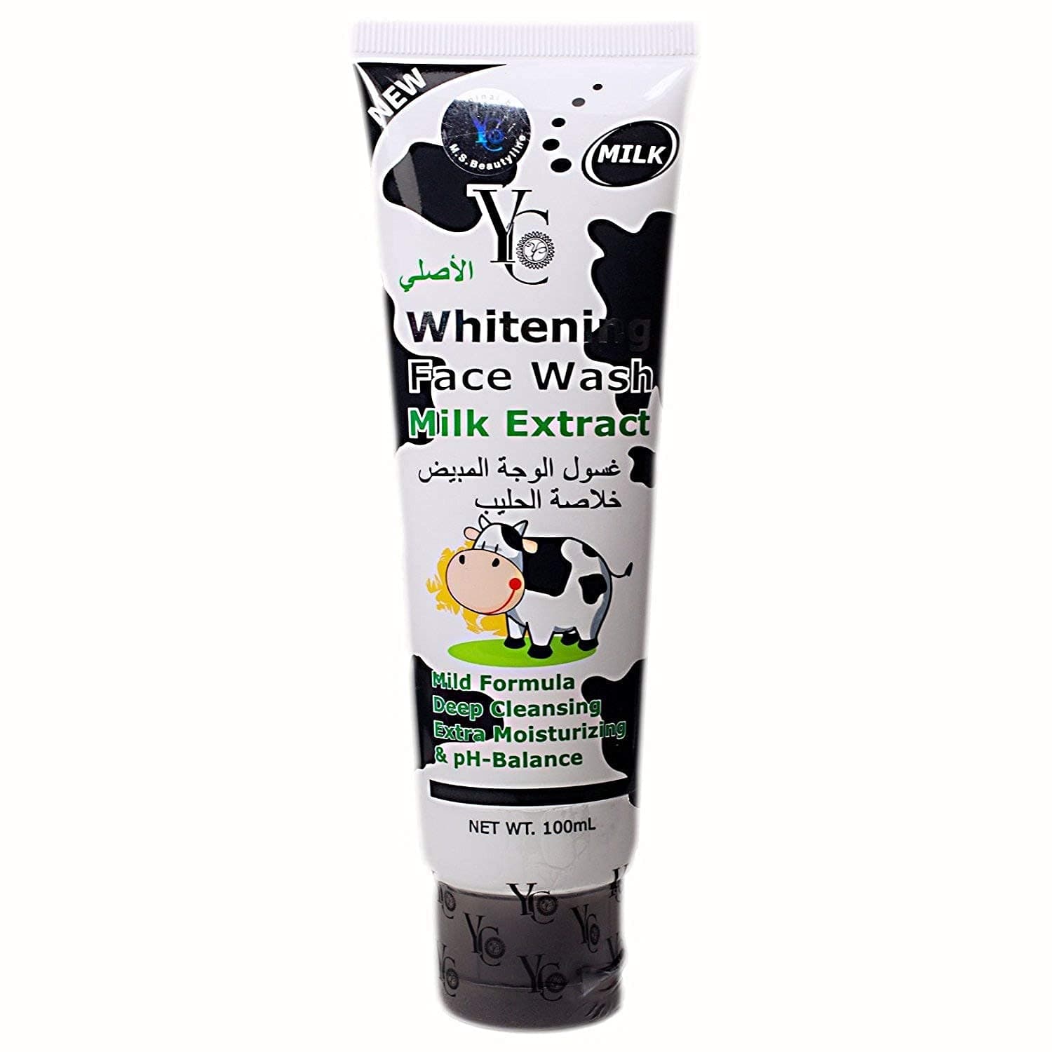 YC Whitening Face Wash with Milk Extract - 100 ML Deep Cleansing Extra Moisturizing