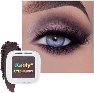Kaely Smokey Plum Single Eyeshadow Makeup, Purple Neutral Powder Matte Eye Shadow for Older Women, Monochrome Eye Shadow Palette Pigmented Waterproof, sombras para ojos, Lightweight Blendable, 15