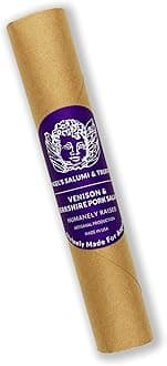 Angel's Salumi Venison & Berkshire Pork Salami – 5.5 oz Gourmet Artisanal Charcuterie – Humanely Raised, Vegetarian Fed, No Antibiotics, Hormones, MSG, Phosphates, or Added Nitrates/Nitrites