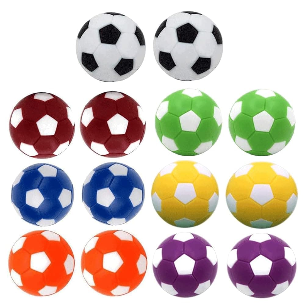 14 Pack Table Soccer Foosballs Replacement Balls, Multicolor 36mm (1.42") Official Tabletop Game Ball, Foosball Accessory Replacements for Home Recreation Room Foosball Table