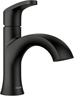 Karis Spot Resist Brushed Nickel One-Handle High Arc Bathroom Faucet (Black Mat)