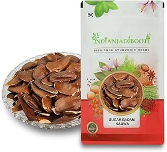 IndianJadiBooti Sugar Badam Kadwa – Traditional Processed Bitter Almond/Sky Fruit | 250 Grams | (Pack Of 2)