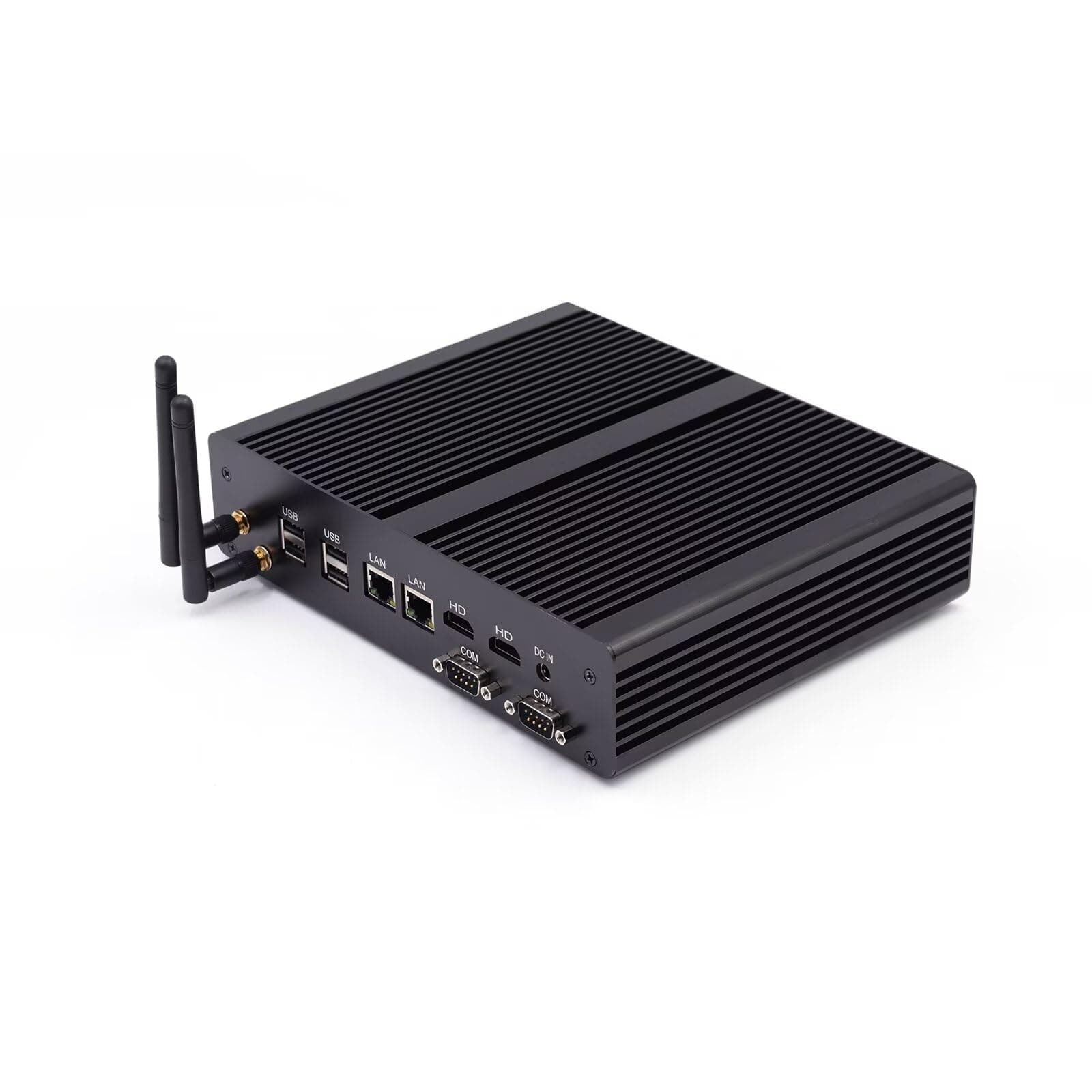 WEIDIAN Fanless Mini PC Industrial Fanless Mini PC Window 10 Pro Desktop PC with Core i7 5500U 4USB 3.0 Mini Desktop PC 2 LAN WiFi 1 SD card Dual HD/Dual Output/BT4.0/ 8GB RAM 256GB SSD