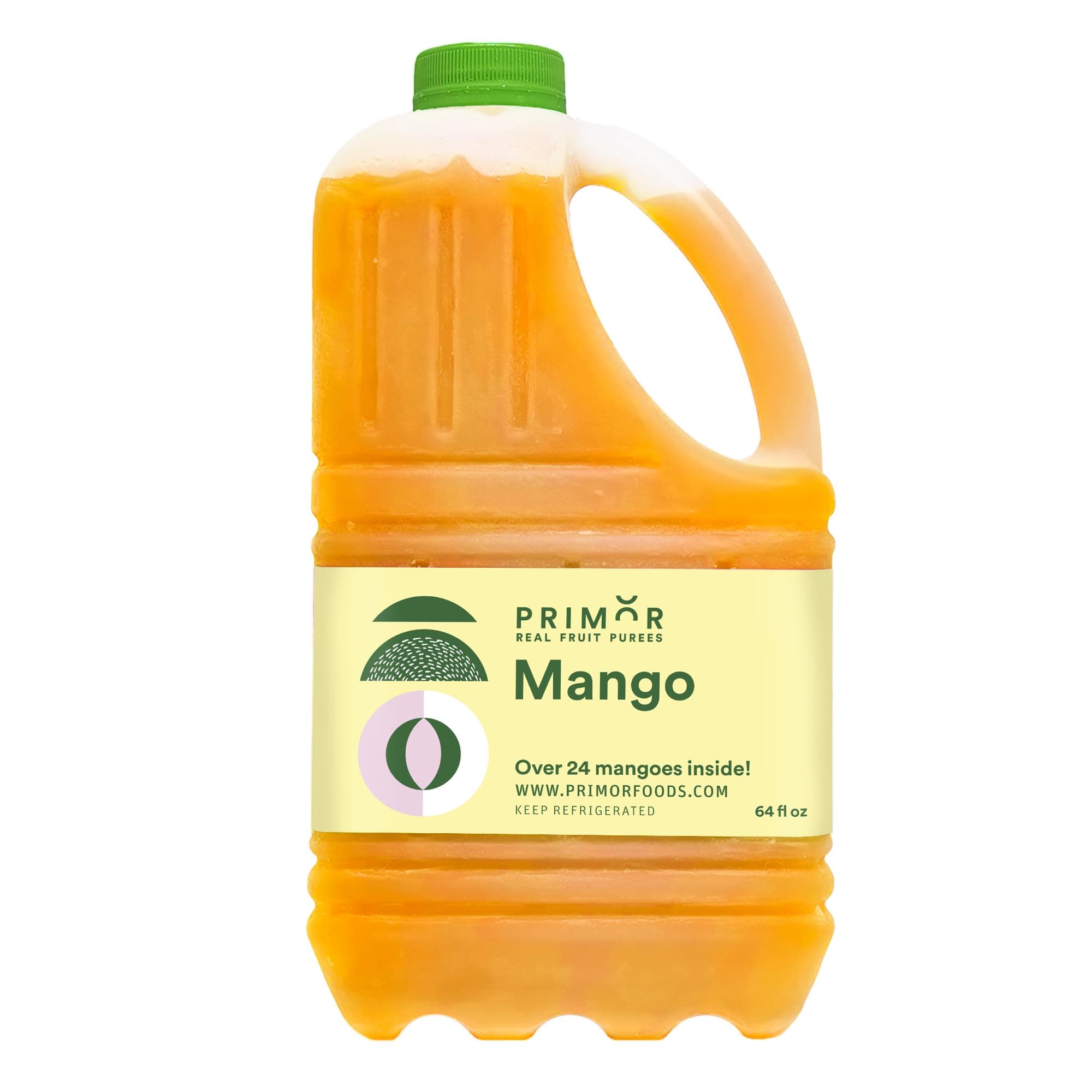 Primor Fruit Purees | Made with Real Fruit | Countless Applications: Juices, Smoothies, Cocktails, Desserts, and More - Mango