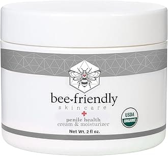 BeeFriendly Organic Penile Health Creme, USDA Certified Cream, Natural Moisturizer Aids With Dry, Chafed, Itchy, Irritated & Sensitive Male Skin 2 oz