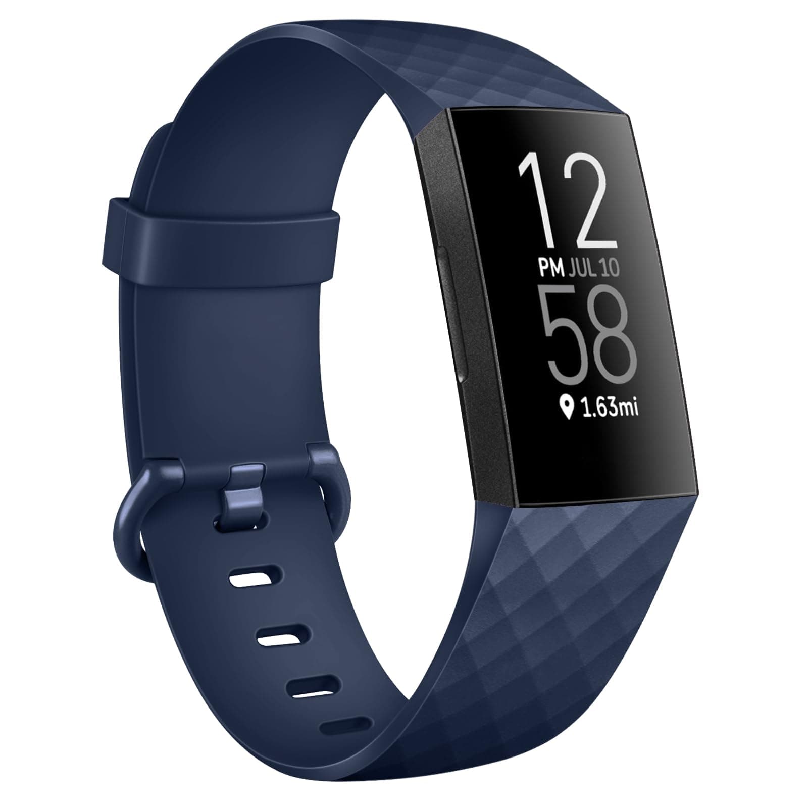 TobfitWatch Strap Compatible with Fitbit Charge 4 / Fitbit Charge 3 (Watch Not Included), Removable Soft Belts for Charge 3/4 Wristband, Smartwatch Band for Men & Women (L, Navy Blue), Navy Blue, L,