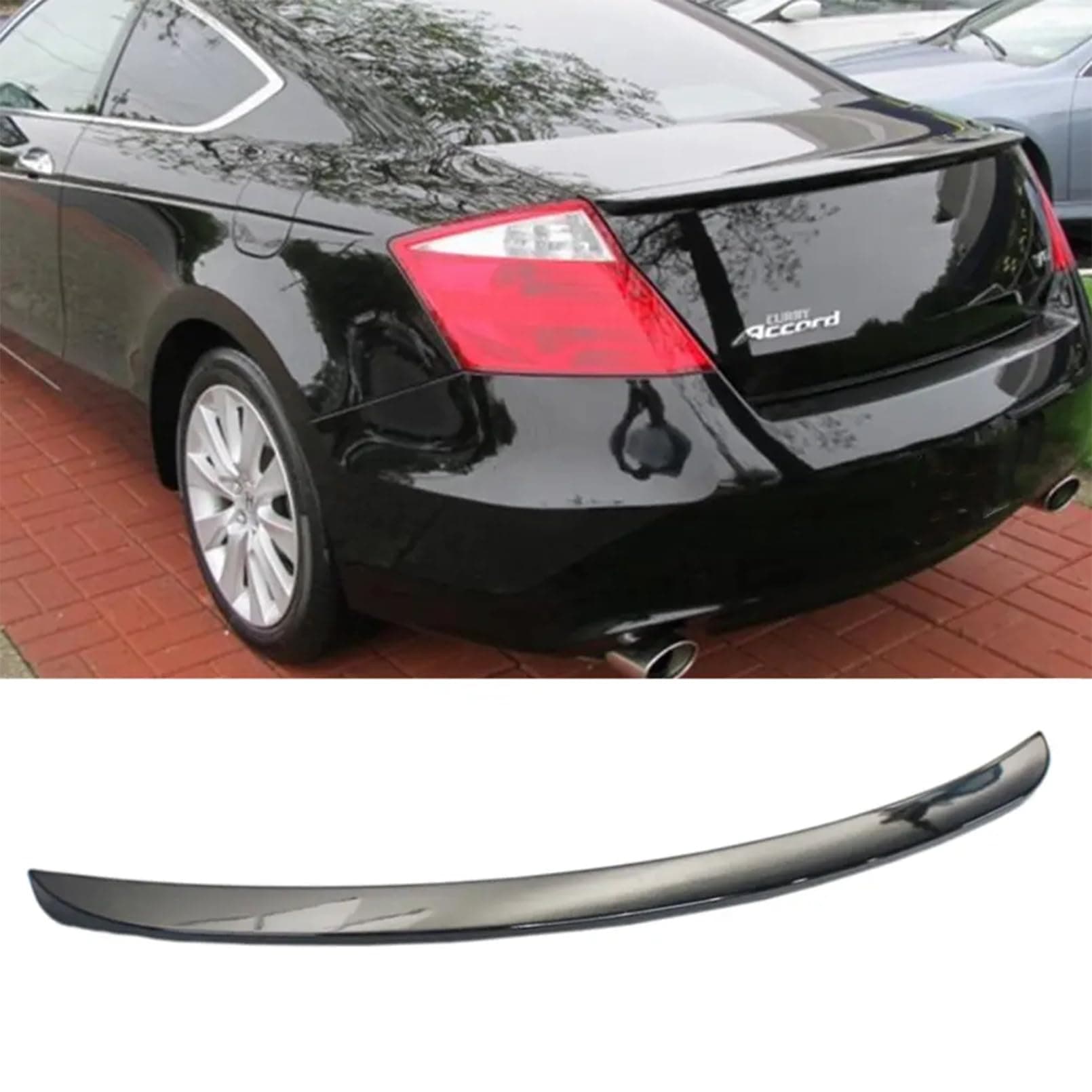 Gloss Black Rear Trunk Lip Spoiler Wing Compatible with Honda Accord Coupe 2DR EX/EX-L/LX-S 2008 2009 2010 2011 2012 Accessories