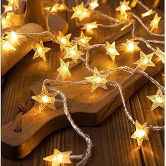 fizzytech Star LED String Lights – 25 LED 4 Meter Warm White Copper Wire Fairy Lights for Window, Wall, Garden, Diwali, Christmas, Wedding & Home Decoration