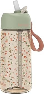 Kids Water Bottle (Whimsy & Wonder Collection) - Leak-Proof Durable Tritan 15 oz. Cup for Kids/Toddlers 3+; Flip-Up Safe-Sip Straw for School, Sports, Daycare, Camp & More (Geo Speckle)