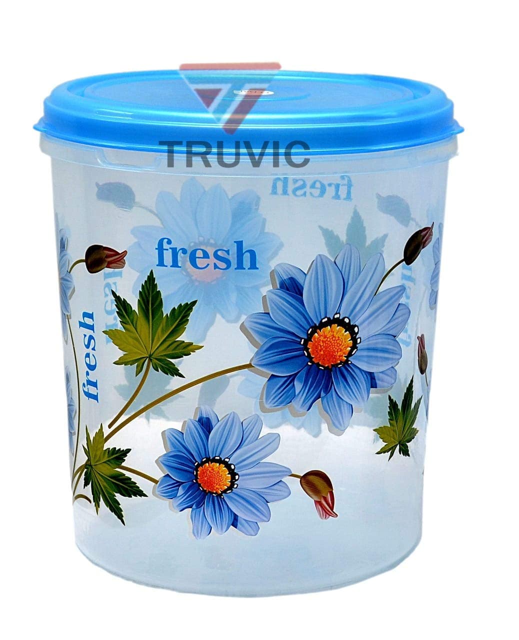 Truvic Plastic Kitchen Storage Transparent Container Jar Multipurpose Flower 7 Litre Multy Colors