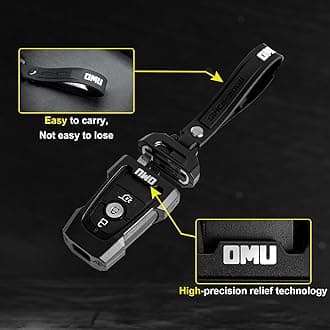 1 Pack Compatible with Ford Bronco Fob Key Cover,OMU Genesis Series Key Fob Cover Case Compatible with Ford Bronco, Raptor, F150, F250(Magnesium Alloy)