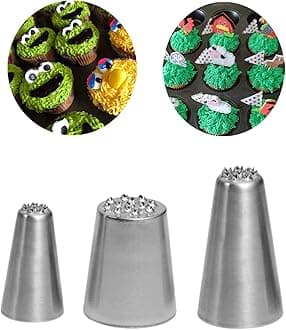 Grass Nozzles for Cake Decorating,Grass Piping Nozzle with 233 234 29 Icing Tip for Fur,Hair,Grass Effect