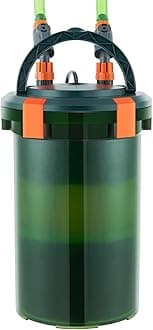 600L/H-1500L/H Aquarium Canister Filter, 7W/8W/15W Fish Tank External Filter, Aquarium Hang on Filter with Biochemical Sponge, Ceramic Balls for up to 650L Tank (1500L/H)