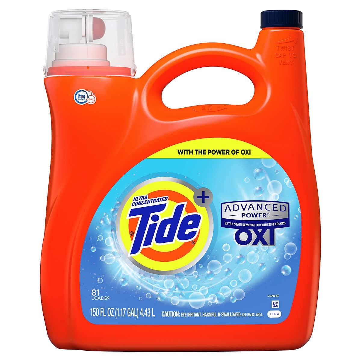 Ultra Concentrated New Tide Advanced Power Plus Bleach Alternative Liquid Laundry Detergent 4.43 L/150 Fl. Oz - 81 Loads