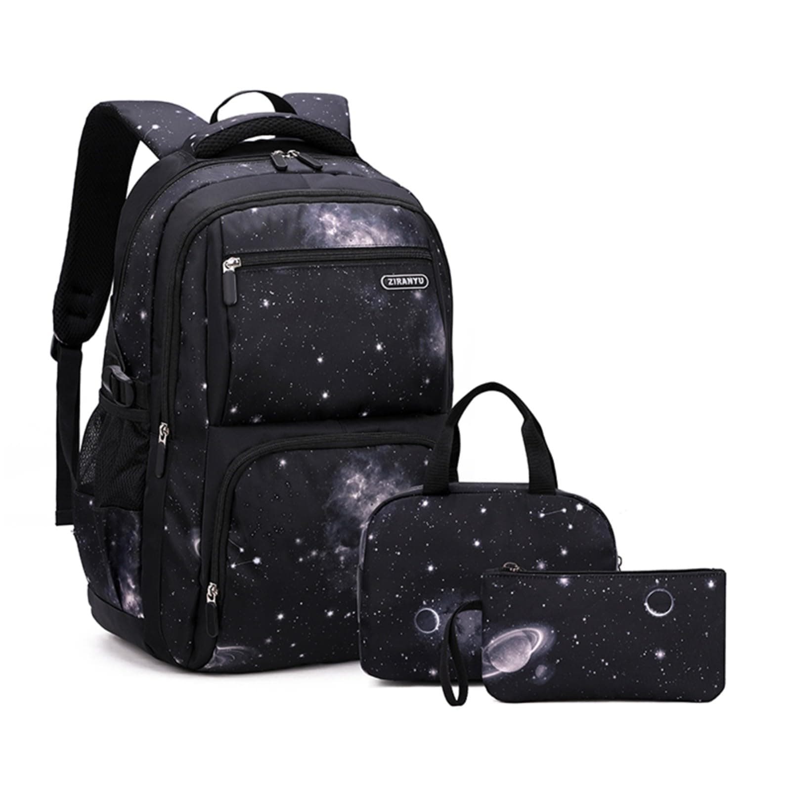 Boys Backpacks for Primary Junior School Kids Backpack with Lunch Box Galaxy Space Bookbags for Boys Girls