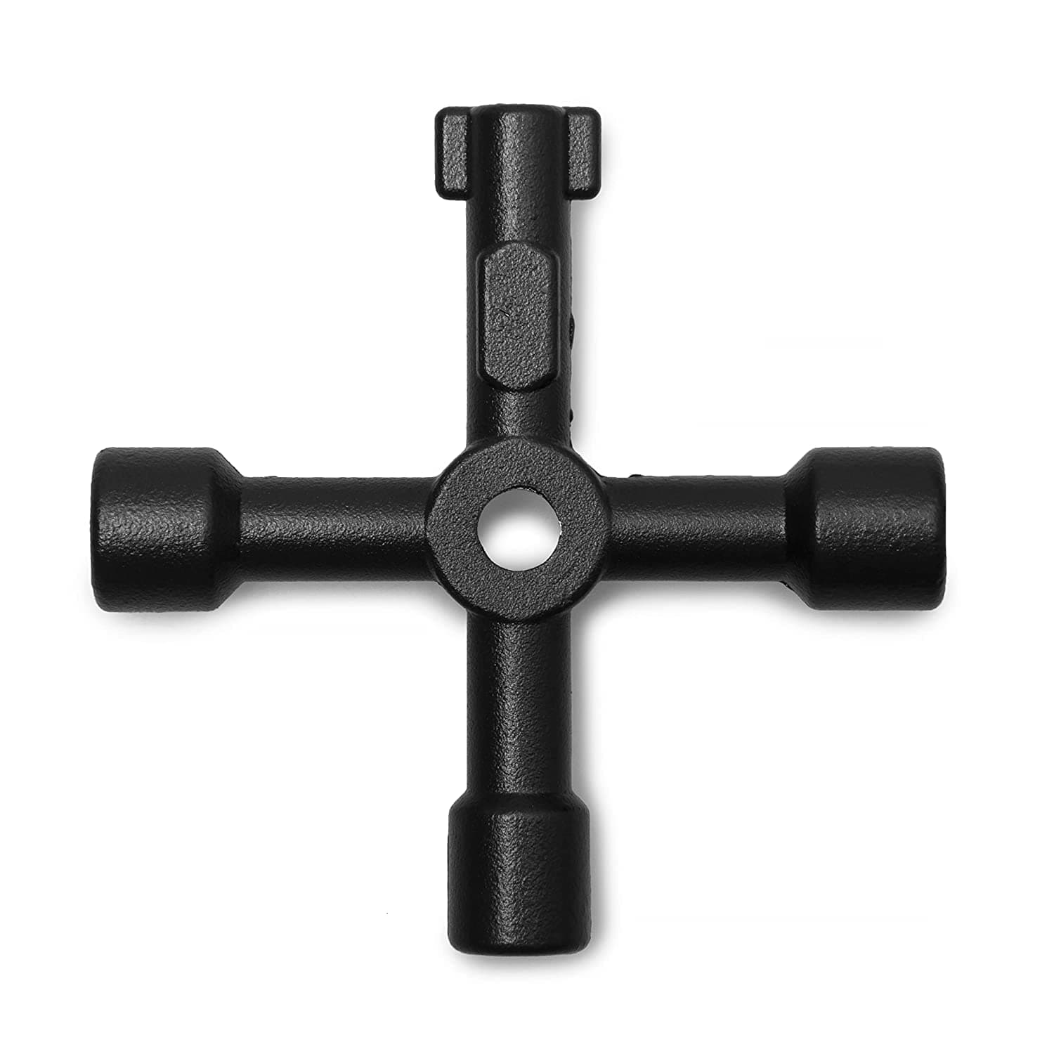 Aasons 4-In-1 Key Wrench Multifunction Electric Control Box Utility Key Set/Elevator Door Valve Plumbing Cross Ratchet Wrench - Box End