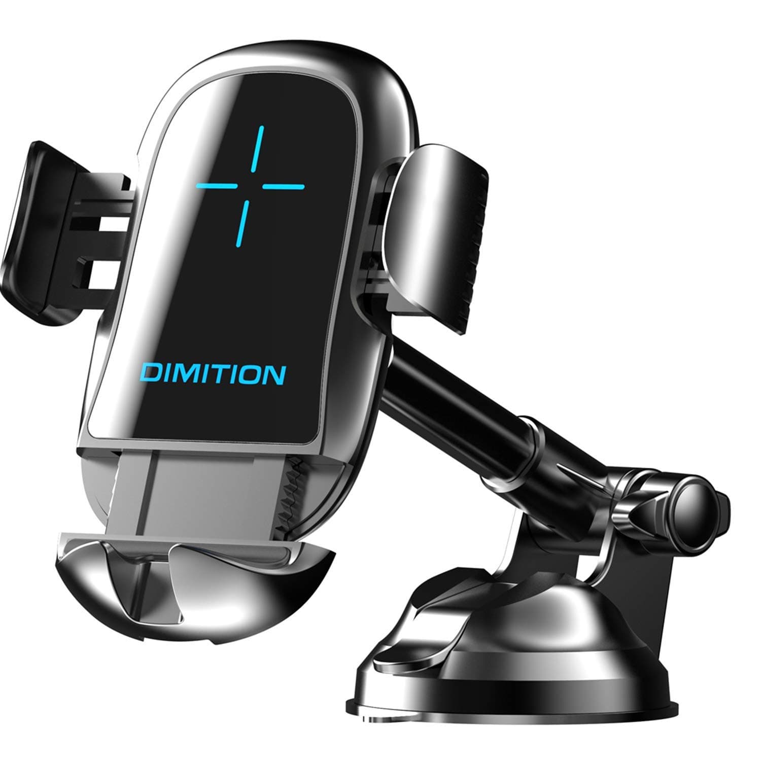 Phone Holder for Car,Dimi Car Phone Mount USB-C Dashboard Air Vent Car Phone Holder Qi Wireless Car Charger Compatible with iPhone Xs/XS Max/XR/X/8 Plus,Samsung S8/S9/S10/S10 Plus/Note 9 and More