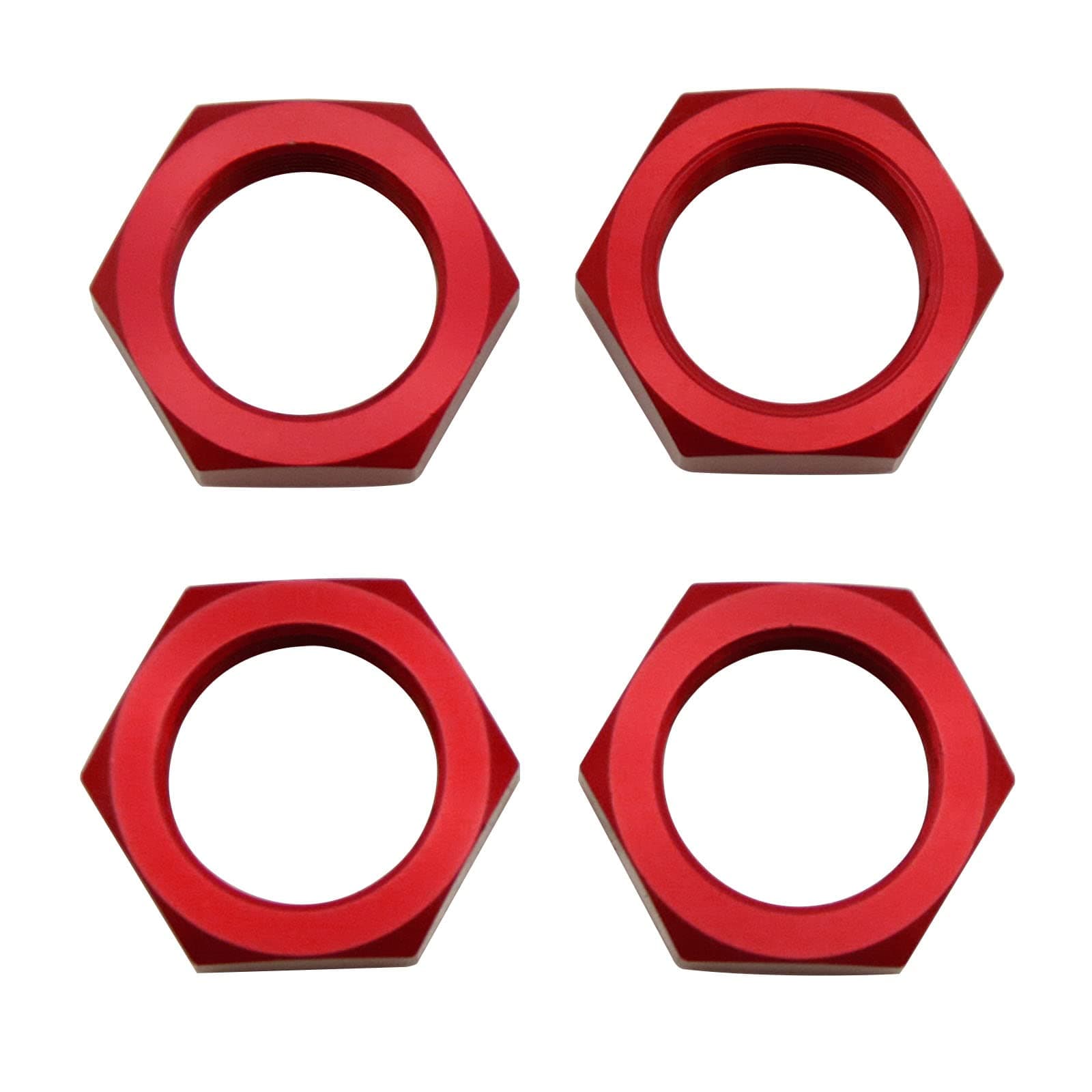 FLMLF Aluminium Wheel Nut Set 24MM Red for 1/5 Scale Hpi RV Km Baja 5b RC Car Parts