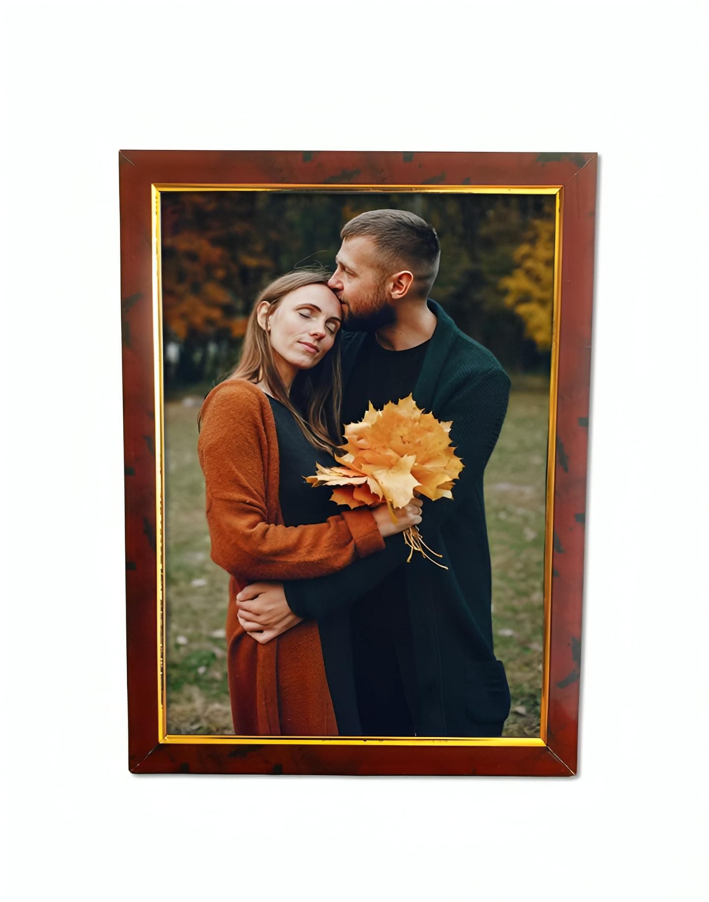 H and N Creations Customized Photo Frame for 6x8 Inches Photo, Red Marble - Wall Mounted - Customised Gift for Men and Women, Ideal for Birthday and Anniversary - Enhance Home and Office Decor