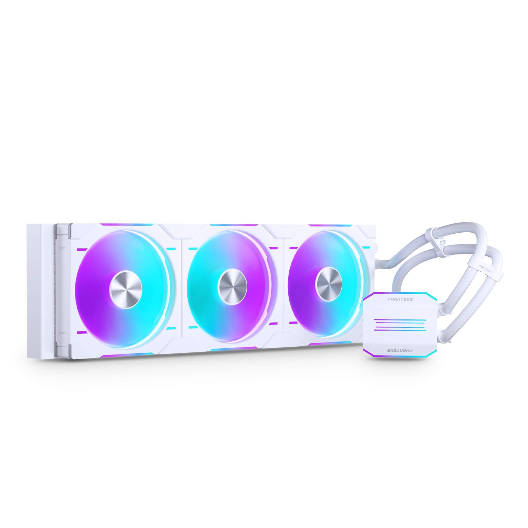 Glacier One 420D30 White RGB All-In-One CPU Water Cooler - 420mm Radiator, High-Performance Cooling with Customisable RGB Lighting