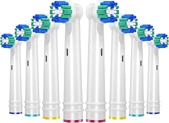 REDTRON Replacement Brush Heads for Oral B, 8 Pack Electric Toothbrush Heads for Oral B Braun, Classic Precision Clean Brush Heads Fit Professional Care, Vitality Pro Smart Genius Series and More